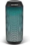 Bluetooth Speaker, Wireless Portable, HD Stereo Sound,with Cool Dynamic LED Lights, IPX4 Waterproof,…