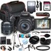 Canon EOS Rebel SL3 DSLR Camera w/EF-S 18-55mm F/4-5.6 STM Zoom Lens + 64GB Memory, Case, Tripod, Fl…