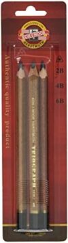 KOH-I-NOOR 2B/4B/6B Jumbo Triangular Graphite Pencil (Pack of 3)