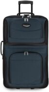 Travel Select Amsterdam Expandable Rolling Upright Luggage, Navy, Checked-Medium 25-Inch