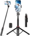51”Selfie Stick Tripod, Aluminum Alloy Integrated Smartphone Tripod Stand with Wireless Remote Contr…