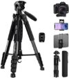 MACTREM 75 Inch Camera Tripod for Sony Canon Nikon, Lightweight Travel Video Aluminum Tripod Stand w…