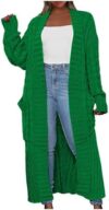 Fall Cardigans for Women Casual Solid Color Knit Long Jacket Tops Fashion Open Front Cable Knit Outw…