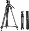 SmallRig AD-50Lite Video Tripod, Heavy Duty Tripod with 360°Fluid Head, 62″ Aluminum Alloy Travel Tr…