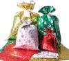 WesGen Christmas Gift Bags, 40Pcs Santa Wrapping Gift Bag in 4 Sizes and 4 Designs, with Ribbon Ties…