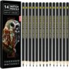 Drawing Pencils Set of 14 (B – 12B) Sketching Pencils for Drawing, Shading & Doodling | Professional…