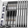 Nicpro 22PCS Metal Mechanical Pencil Set in Case, Art Drafting Pencil 0.5, 0.7, 0.9 mm & 2 PCS 2mm G…