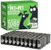 Pet N Pet 1080 Counts Black Poop Bags for Dogs, 38% Plant Based & 62% PE Extra Thick Dog Poop Bags R…