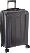 DELSEY PARIS Titanium Hardside Expandable Luggage with Spinner Wheels, Graphite, Checked-Medium 25 I…
