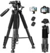 VICTIV 74” Camera Tripod, Tripod for Camera and Phone, Aluminum Heavy Duty Tripod Stand for Canon Ni…