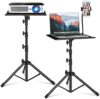 Projector Stand,Laptop Tripod Stand Adjustable Height up to 47.2 Inch with Gooseneck Phone Holder, P…