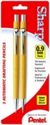 Pentel® Sharp™ Automatic Drafting Pencils, 0.9 mm, Black, Pack Of 2