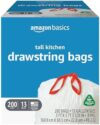Amazon Basics – Tall Kitchen Trash Bags, 13 Gallon,10% Post Consumer Recycled Content, Unscented, 20…