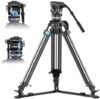 SIRUI SQ75+VHS10 Carbon Fiber Tripod, 71.7” Video Tripod with Professional Video Fluid Head, 7-Step …