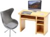 1:12 Scale Miniature Home Furniture Set Miniature Office Table and Chair Mini Simulation Desktop Com…
