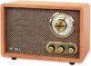 Victrola Retro Wood Bluetooth Radio with Built-in Speaker,Elegant & Vintage Design, Rotary AM/FM Tun…