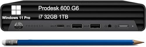 HP Prodesk 600 G6 Mini PC (Intel 8-Core i7-10700T, 32GB DDR4 RAM, 1TB PCle SSD) Tiny Business Deskto…
