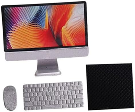 1 Set Miniature Food Toy Computer Miniature Mouse Pad Miniature Desktop Computers Simulation Noteboo…