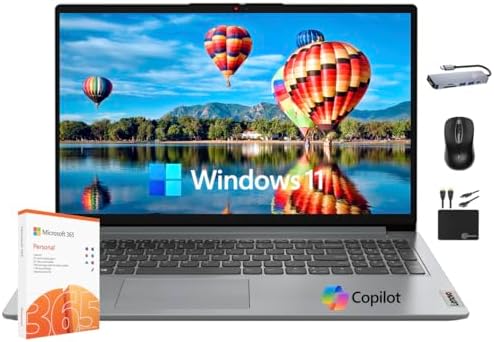 Lenovo IdeaPad Newest Slim Laptop, 20GB RAM, 1TB Storage (512GB SSD & 500GB External), Dual Core Int…