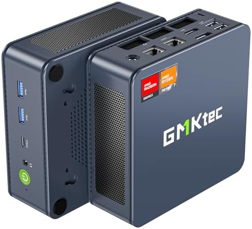 GMKtec Mini PC Gaming Preinstalled Windows 11 Pro, K6 AMD Ryzen 7 7840HS Dual NIC LAN 2.5Gbps Deskto…