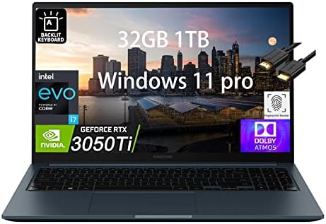 Samsung Galaxy Book Pro Odyssey Business Laptop (15.6″ FHD, Geforce RTX 3050 Ti 4GB, Intel Core i7-1…
