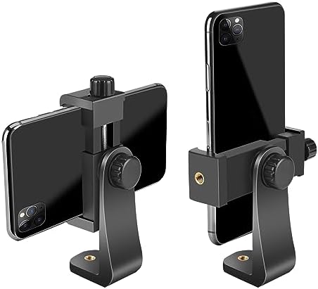 Premium Smartphone Holder/Vertical and Horizontal Tripod Mount Adapter Rotatable Bracket with 1/4 in…