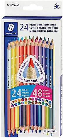 Staedtler® Duo Ended Color Pencils, Assorted Colors, Box Of 24