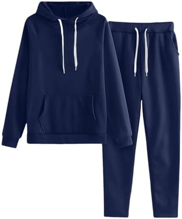 2 Piece Sets for Women Going Out Casual Hoodie Sweatsuit Sets Oversized Sweatshirt Baggy Fall Sweatp…