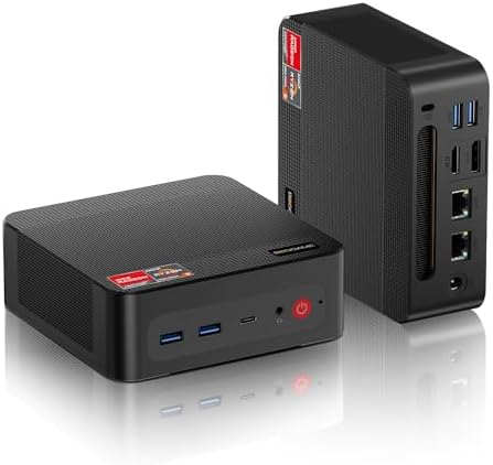 P3 Mini PC Desktop Computers, AMD Ryzen 9 6900HX, 16GB DDR5, 512GB PCIe 4.0 SSD, Windows 11 Pro, Dua…