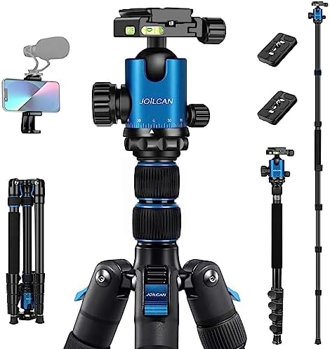 Tripod for Camera, 81″ Camera Tripod Stand, 83 inches DSLR Tripods & Monopods, Heavy Duty Travel Tri…