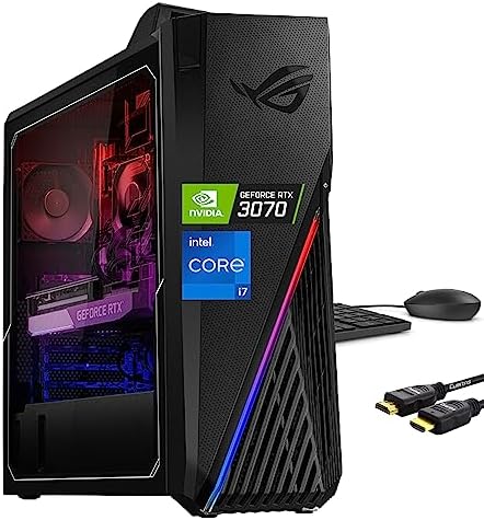 Asus ROG Strix Gaming Desktop, Core i7-12700(12 Cores, up to 4.90 GHz), GeForce RTX 3070, 64GB RAM -…