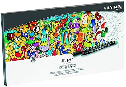 LYRA Hi-Quality Artpen 6751500 Pens in Metal Case Set of 50 Assorted Colours
