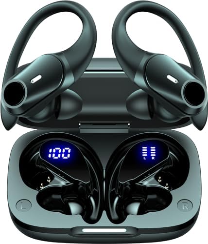 GOLREX Wireless Earbuds Bluetooth Headphones 80H Playtime Ear Buds with Wireless Charging Case & Dua…