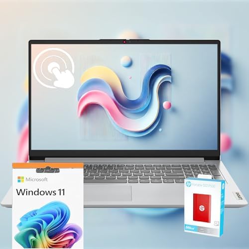 Lenovo 2025 Touchscreen Laptop, 40GB RAM, 1.5TB SSD (1TB PCIe SSD withHP P500 512GB Portable SSD), I…