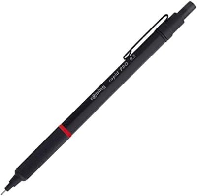 rOtring Rapid Pro Mechanical Pencil, 0.5 mm, Matte Black Finish,