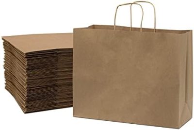 Brown Paper Bags - 16x6x12 Inch 100 Pack Paper Bags