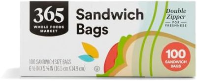 365 by Whole Foods Market, Double Zipper Sandwich Storage Bag,