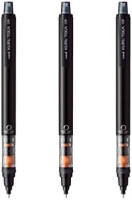 uni Mechanical Pencil Kurutoga Pipe Slide Model 0.5mm, Black Body