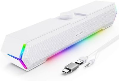 LENRUE G11 Computer Speakers for Desktop, Touch Lights PC Speakers