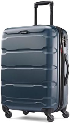 Samsonite Omni PC Hardside Expandable Luggage with Spinner Wheels, Checked-Medium