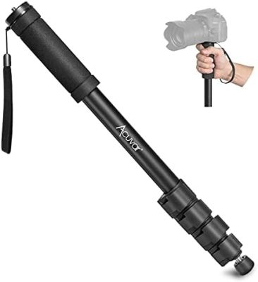 Acuvar 62' Inch Monopod with Integrated Safety Strap and 4