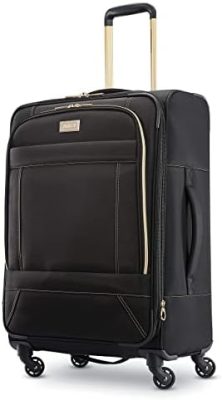 American Tourister Belle Voyage Softside Luggage with Spinner Wheels, Black,