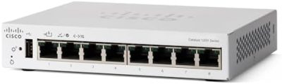 Cisco Catalyst 1200-8T-D Smart Switch, 8 Port GE, Ext PS,
