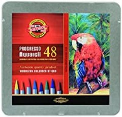 Koh-I-Noor Progresso Woodless Aquarell Coloured Pencils (Set of 48)