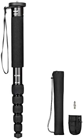 Koolehaoda 6-Section Monopod Compact Portable Photography Aluminum Alloy Unipod Stick (K-266 BlacK)