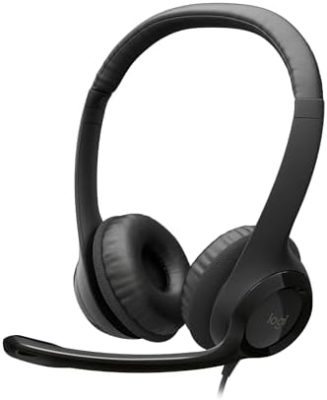 Logitech H390 Wired Headset for PC/Laptop, Stereo Headphones with Noise