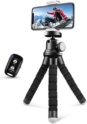 Sensyne Phone Tripod, Flexible Cell Phone Tripod with Phone Holder