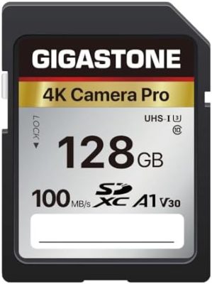 Gigastone 128GB SD Card V30 SDXC Memory Card High Speed