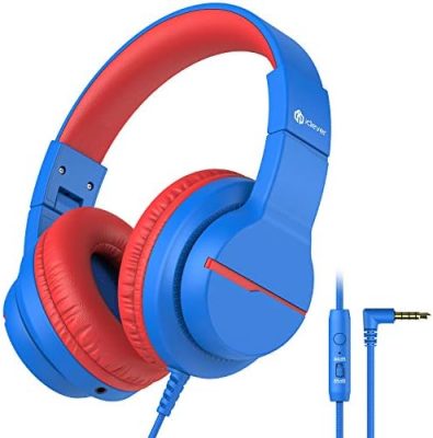 iClever Kids Headphones for School Travel, Safe Volume Limited, HD