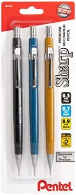 Pentel Sharp Mechanical Pencil 3 pack Assorted Barrels (1 each